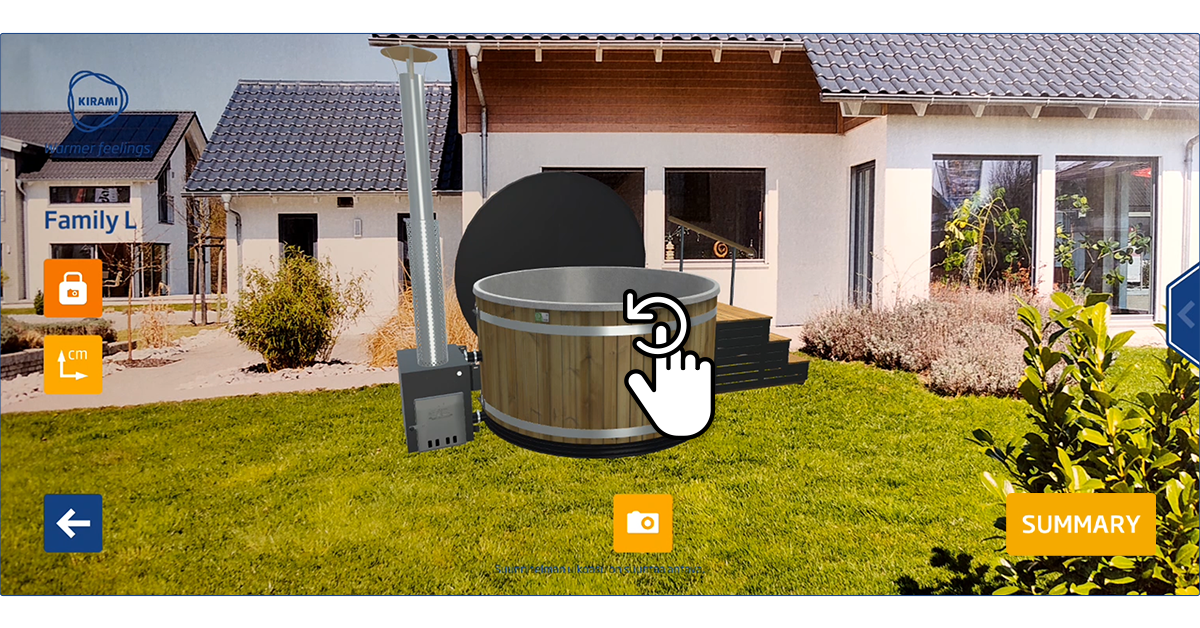 Place hot tub on yard