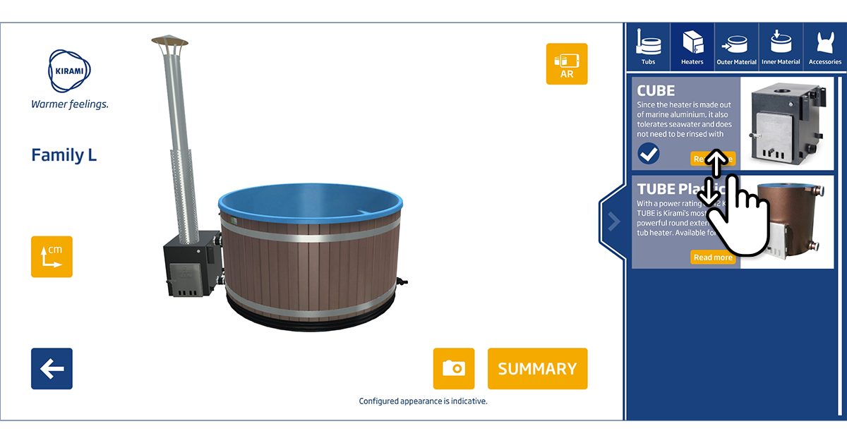 Choose preferred hot tub heater