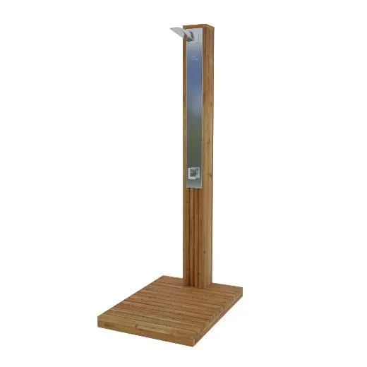 Kirami FinVision® -outdoor shower Pilari Misty (With a base)