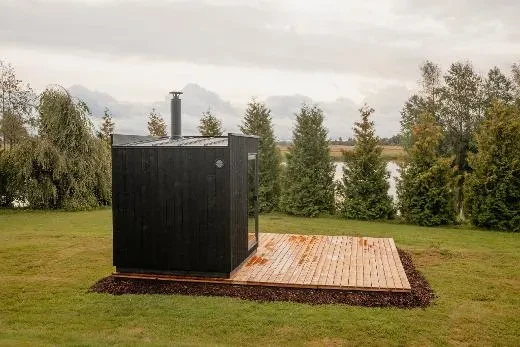 Patio M Misty fits perfectly as an extension to the Sauna M module.