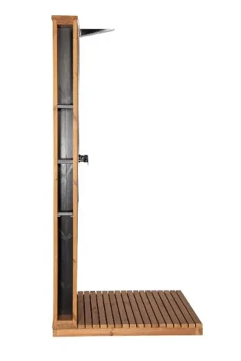 Refreshing showers behind the wall of the Kirami FinVision® -outdoor shower