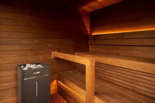 Kirami FinVision® -sauna Nordic misty, Harvia Virta Combi 10.8 kW - garden sauna package