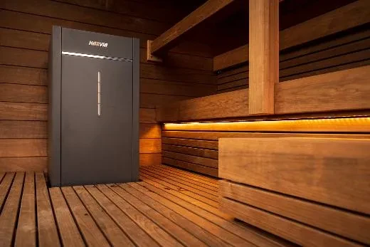 Kirami FinVision® -sauna Nordic misty, Harvia Virta Combi 10,8 kW electric heater