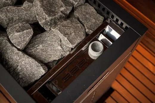 Kirami FinVision® -sauna M Misty, Harvia Virta Combi 10.8 kW - steamer that has its own place for sauna fragrances.