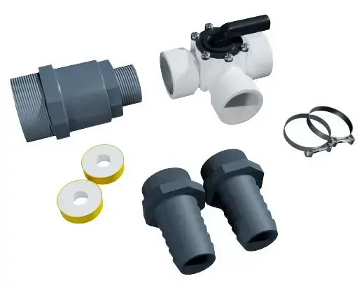 Outlet kit between the filter and hot tub