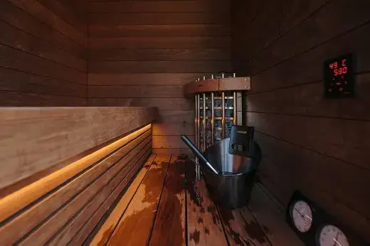 Spacious four-person sauna despite its size | Kirami FinVision® -sauna S Misty