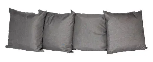 Sofa set cushions (incl. sofa, ottoman and 4 x pillows), grey