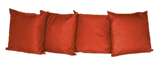 Sofa set cushions (incl. sofa, ottoman and 4 x pillows), orange