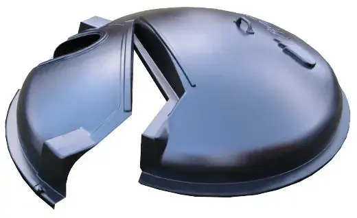 Smaller part of the 2-piece cover.