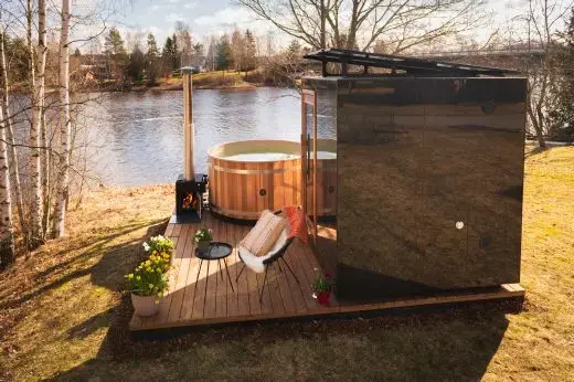 Kirami FinVision® -sauna M Zero (GlowBlack and CoralWhite)_Solarsystem model