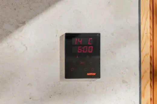 Kirami FinVision® -sauna M Zero (GlowBlack and CoralWhite)_Solarsystem model